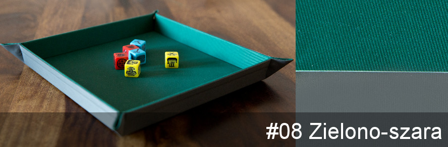 Tacka na kości (dice tray) - #08 Zielono-szara