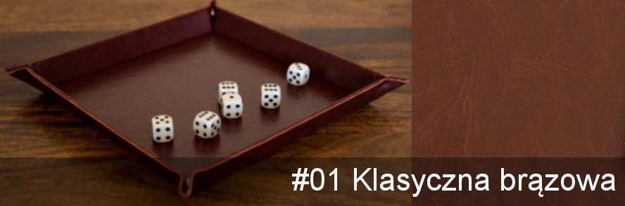 Tacka na kości (dice tray) - #01 Klasyczna brązowa