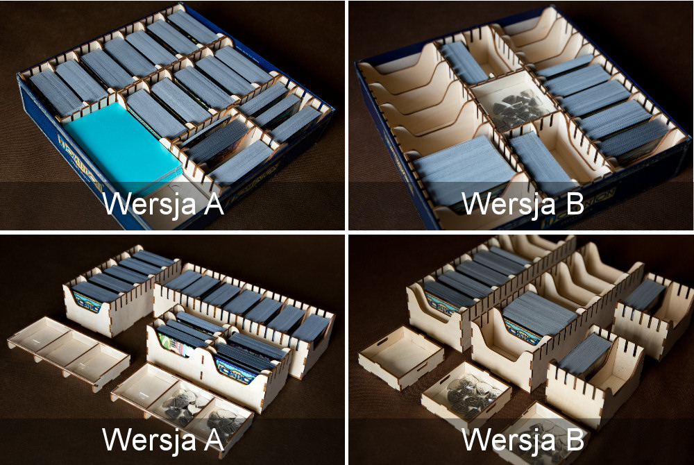 Insert reDrewno do gry Dominion - porównanie wersji A i wersji B